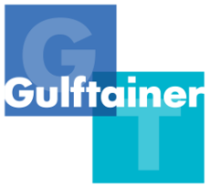 Blue logo of Gulftainer (GT).