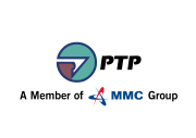 Blue and brown PTP Logo. A Member of MMC Group.
